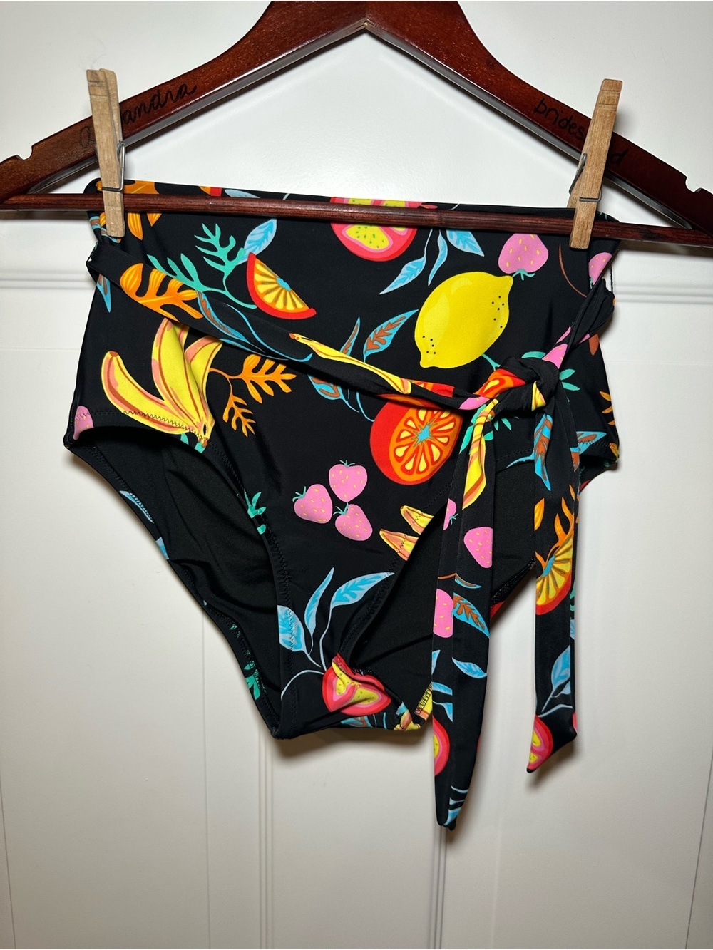 J.Crew 3-Piece Swim Set in Tropical Fruit Print | Bikini Top, Bottom, Cover Up S - Picture 4 of 5